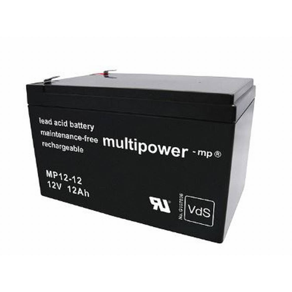 Batería Multipower MP12-12 . Tecnología AGM. 12V - 12Ah (151x99x99mm)