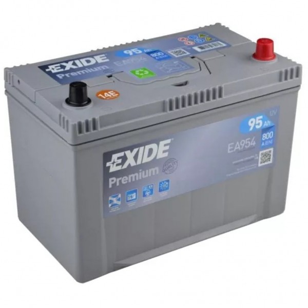 Batería Exide EA954 Premium. 12V - 95Ah/800A (EN) Caja M27 (306x173x222mm)