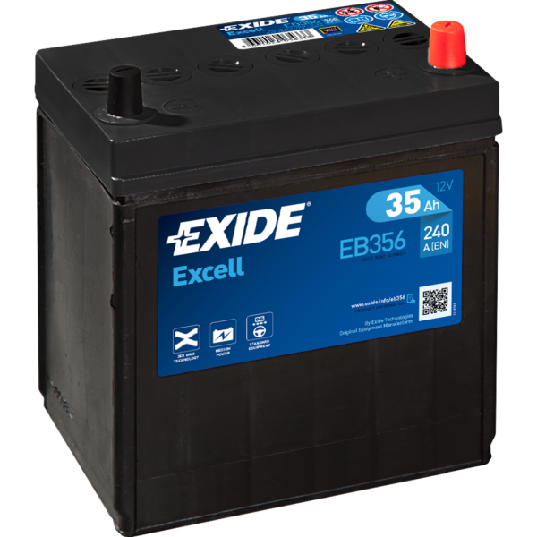 Batería Exide EB356 Excell. 12V - 35Ah/240A (EN) Caja B19