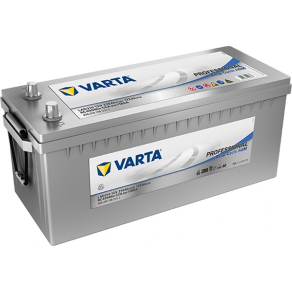 Batería Varta LAD210 Professional Dual Purpose. 12V - 210Ah/1180A (EN) (530x209x214mm)
