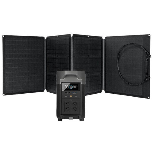 Kit estación de energía portátil 110W EcoFlow Delta Pro 3600Wh con panel solar plegable
