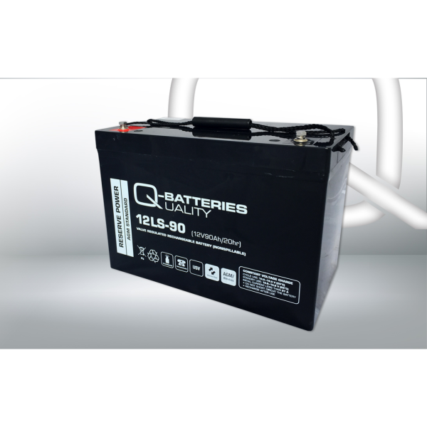 Batería Qbatteries 12LS-90 Agm Standard. Tecnología AGM. 12V - 90Ah (306x169x214mm)
