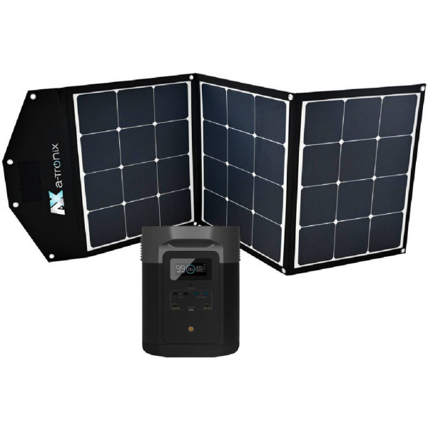 Kit solar camper Ecoflow Delta Max 2016Wh con a-TroniX panel solar plegable 135W