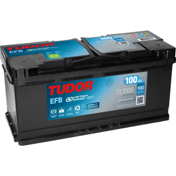 Batería Tudor TL1000 Start-Stop Efb. Tecnología EFB. 12V - 100Ah/900A (EN) Caja L5 (353x175x190mm)
