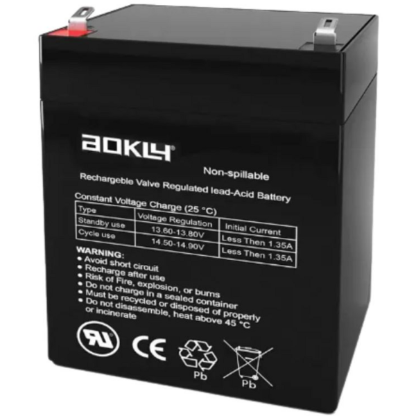 Batería Aokly 6FM2.9 Agm Vrla Battery. Tecnología AGM. 12V - 2,9Ah (80x56x99mm)