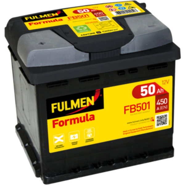 Batería Fulmen FB501. 12V - 50Ah/450A (EN) Caja L1