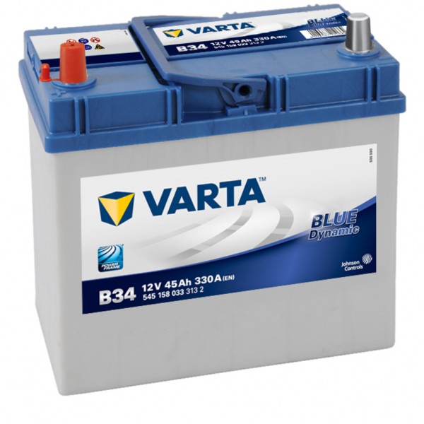 Batería Varta Blue Dynamic B34. 12V - 45Ah/330A (EN) Caja B24 (238x129x227mm)