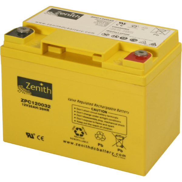 Batería Zenith ZPC120032 . Tecnología AGM. 12V - 35Ah/438A (EN) (196x131x167mm)