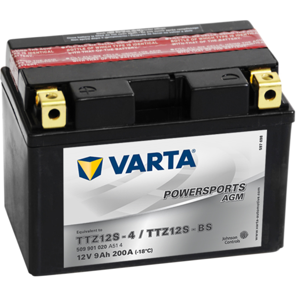 Batería Varta YTZ12S-4/YTZ12S-BS Motocicleta. 12V - 9Ah (150x87x110mm)