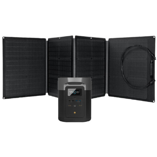 Kit solar camper EcoFlow Delta Max 1600 1612Wh con panel solar portátil de 110W