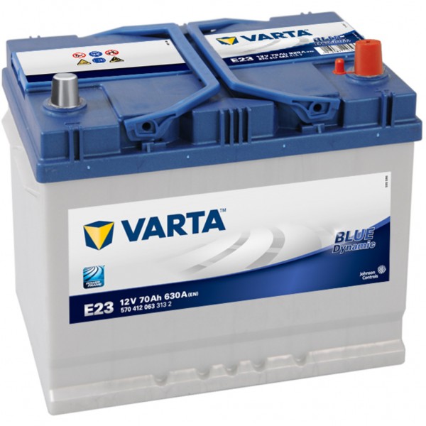 Batería Varta E23 Blue Dynamic. 12V - 70Ah/630A (EN) Caja D26L (261x175x220mm)