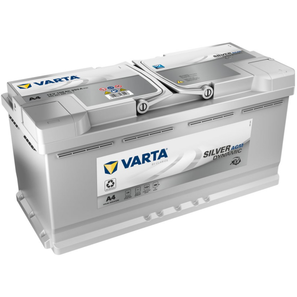Batería Varta A4 Silver Dynamic Agm. 12V - 105Ah/950A (EN) Caja L6 (393x175x190mm)
