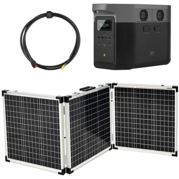 Kit solar camper EcoFlow Delta Max 2000 2016Wh con panel solar portátil de 150W