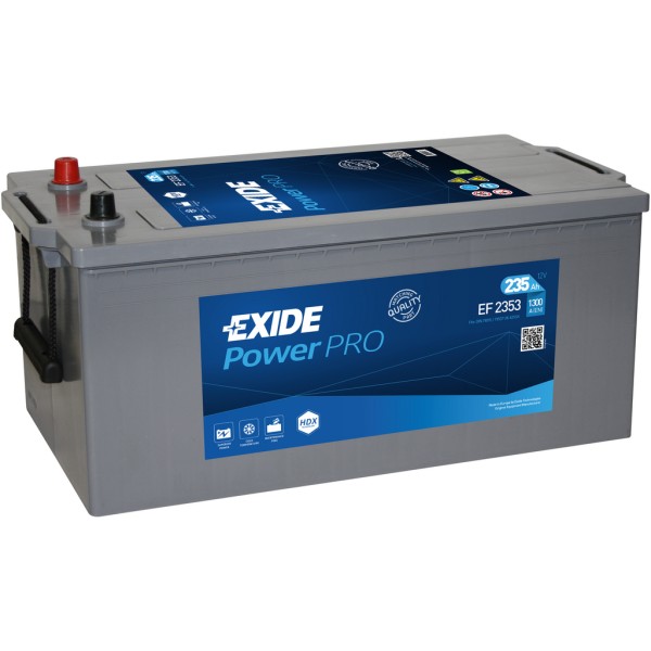 Batería Exide Power Pro EF2353. 12V - 235Ah/1300A (EN) (518x279x240mm)