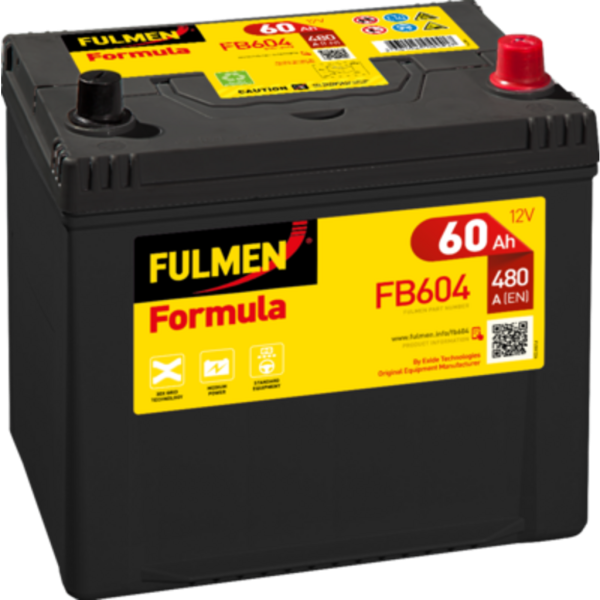 Batería Fulmen FB604 Formula. 12V - 60Ah/390A (EN) Caja D23