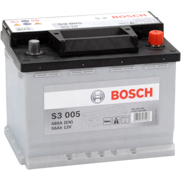 Batería Bosch S3005 S3 - 12V. 12V - 56Ah/480A (EN) Caja L2
