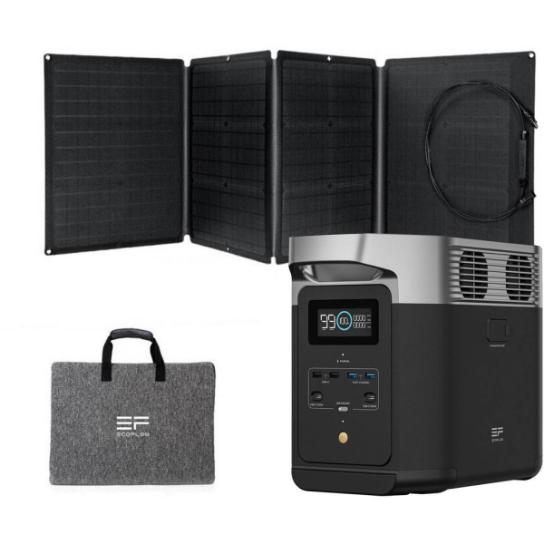 Kit solar autoinstalable 110W Ecoflow Delta 2 1024Wh con panel solar portátil