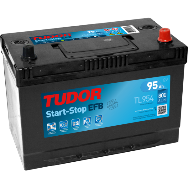 Batería Tudor TL954 Start-Stop Efb. Tecnología EFB. 12V - 95Ah/800A (EN) Caja M27