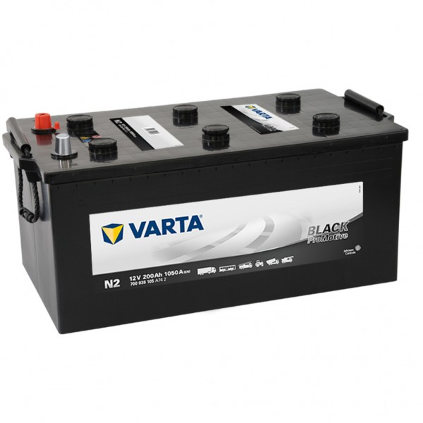 Batería Varta N2 Promotive Black. 12V - 200Ah/1050A (EN) Caja C (518x276x242mm)