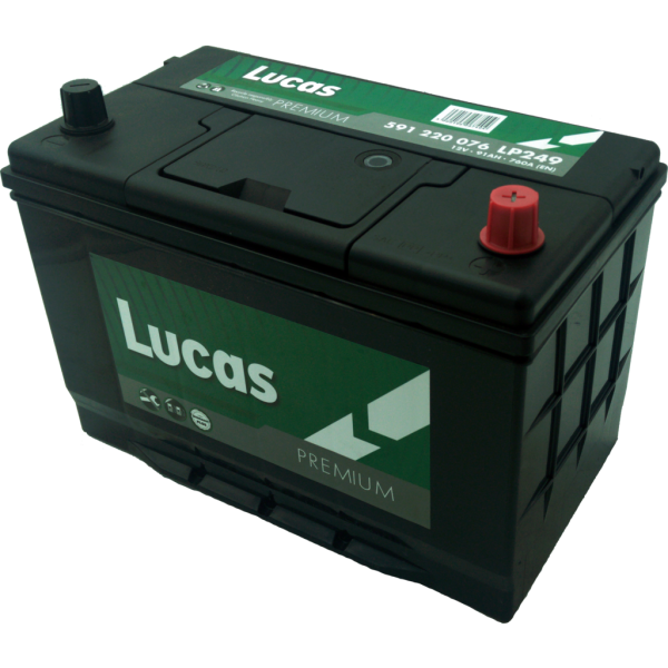 Batería Lucas LP249 Premium. 12V - 91Ah/760A (EN) Caja M27 (302x175x225mm)
