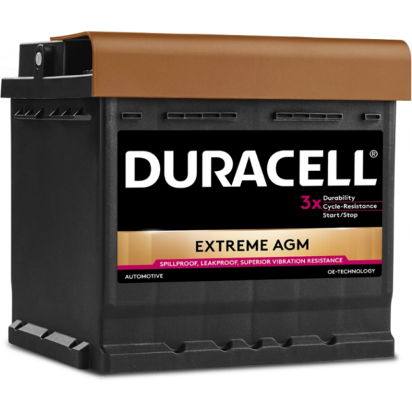 Batería Duracell DE50AGM Extreme Agm. 12V - 50Ah/540A (EN) Caja L1
