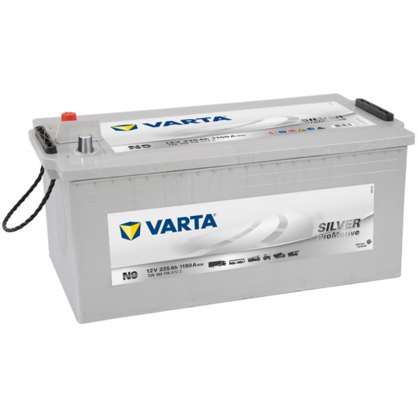 Batería Varta Promotive Shd N9. 12V - 225Ah/1150A (EN) Caja C (518x276x242mm)