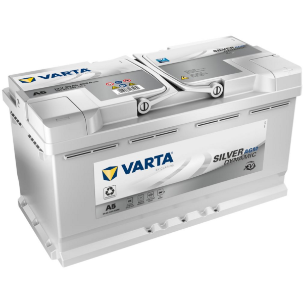 Batería Varta A5 Silver Dynamic Agm. 12V - 95Ah/850A (EN) Caja L5 (353x175x190mm)