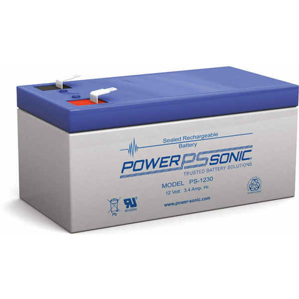 Batería Powersonic PS-1230 . Tecnología AGM. 12V - 3.4Ah (134x67x66mm)