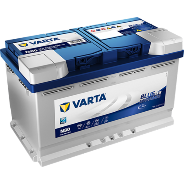 Batería Varta N80 Blue Dynamic Efb. Tecnología EFB. 12V - 80Ah/800A (EN) 580 500 080 D84 2 Caja L4