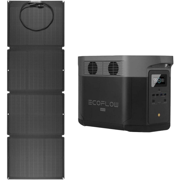 Kit solar camper EcoFlow Delta Max 1600 1612Wh con panel solar portátil de 400W