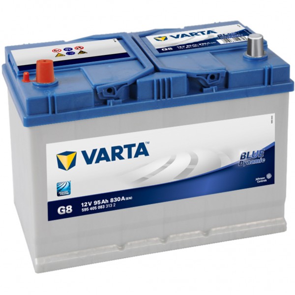 Batería Varta Blue Dynamic G8. 12V - 95Ah/830A (EN) Caja M27 (306x173x225mm)
