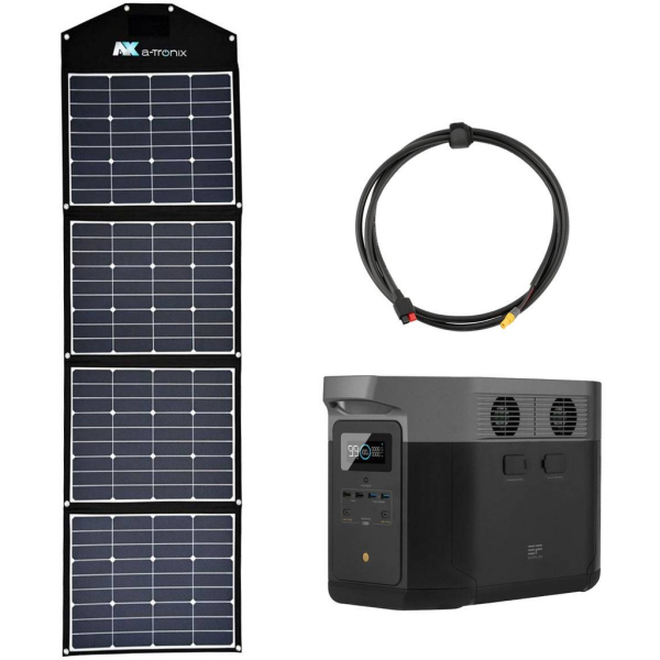 Kit solar camper EcoFlow Delta Max 2000 2016Wh con panel solar portátil de 180W