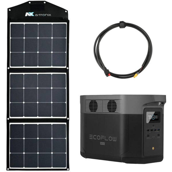Kit solar camper EcoFlow Delta Max 1600 1612Wh con panel solar portátil de 135W