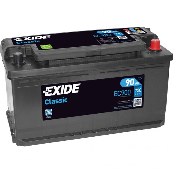 Batería Exide-Classic EC900 Classic. 12V - 90Ah/720A (EN) Caja L5