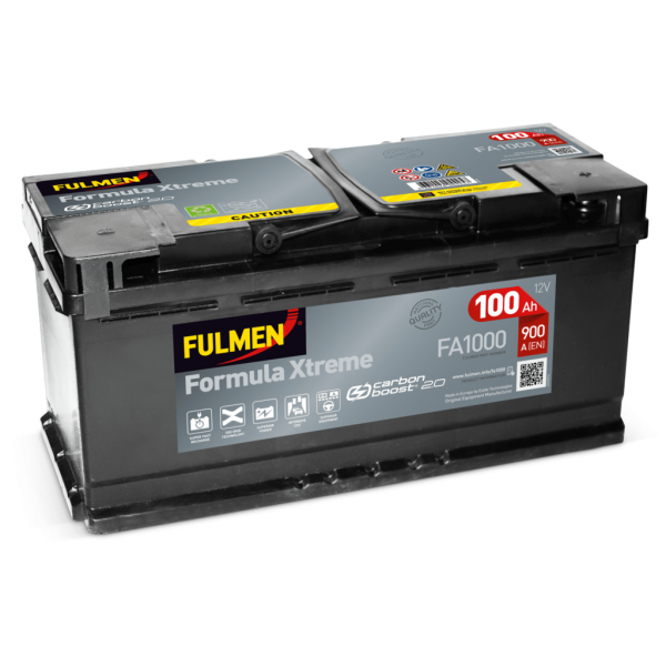 Batería Fulmen FA1000 Formula Xtreme. 12V - 100Ah/900A (EN) Caja L5 (353x175x190mm)
