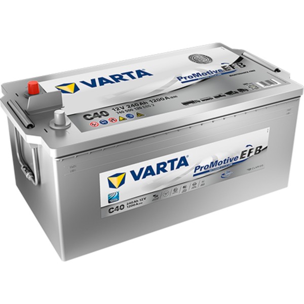 Batería Varta Promotive Efb C40. 12V - 240Ah/1200A (EN) Caja C (518x276x242mm)