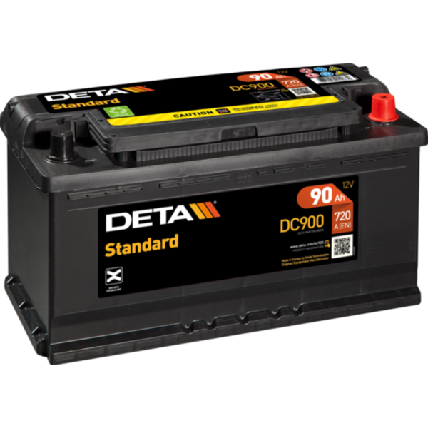 Batería Deta DC900 Standard. 12V - 90Ah/720A (EN) Caja L5 (353x175x190mm)