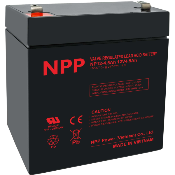 Batería Npp Power NP12-4.5AHT1. 12V - 4,5Ah (90x70x101mm)