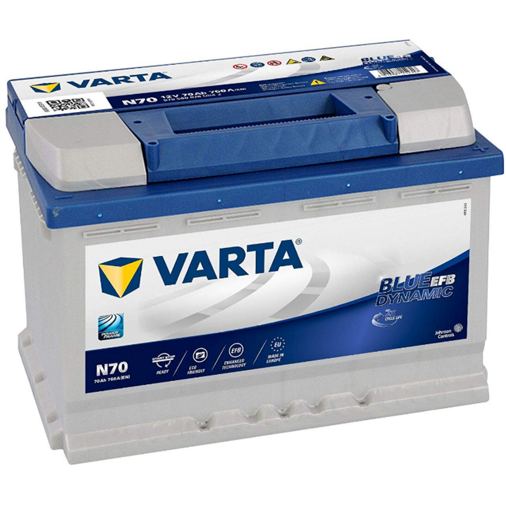Batería Varta N70 - 12V 70Ah (C20) 760A