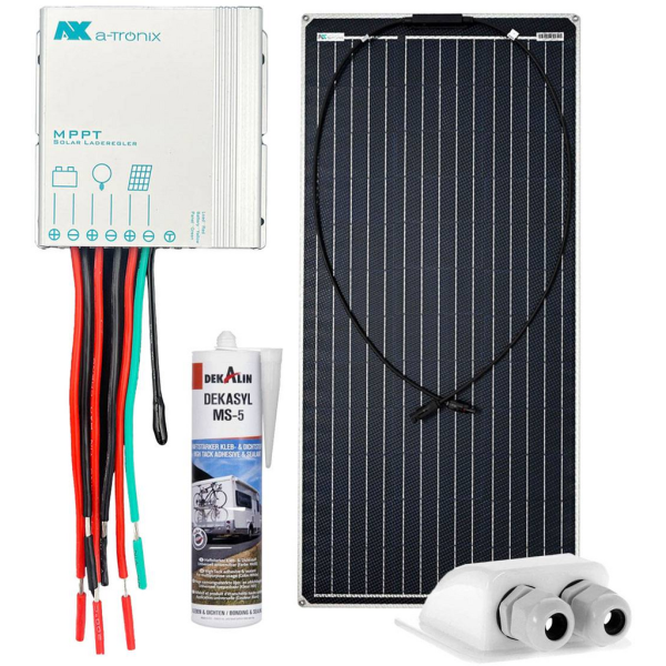 Kit solar camper 100W Flex a-Tronix con regulador de carga MPPT