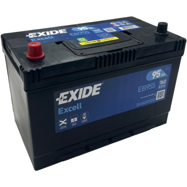 Batería Exide Excell EB955. 12V - 95Ah/720A (EN) Caja M27 (306x173x222mm)