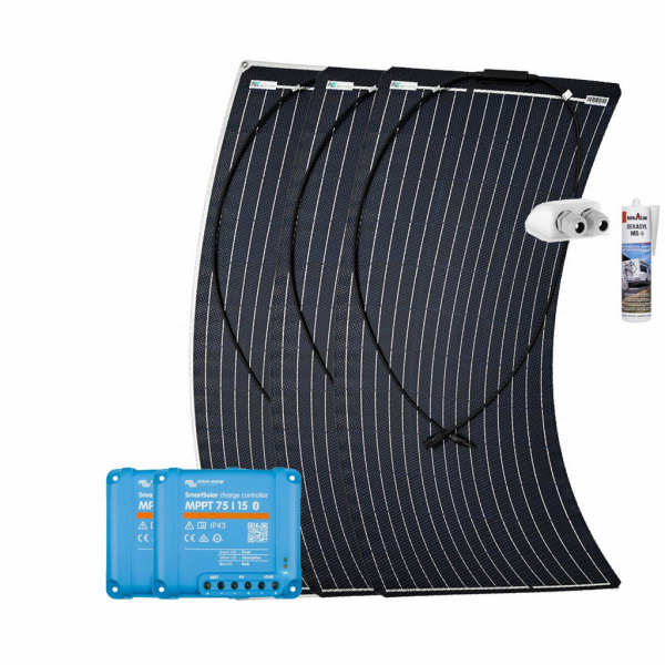 Kit placa solar camper 300W Flex a-Tronix con regulador de carga MPPT Victron
