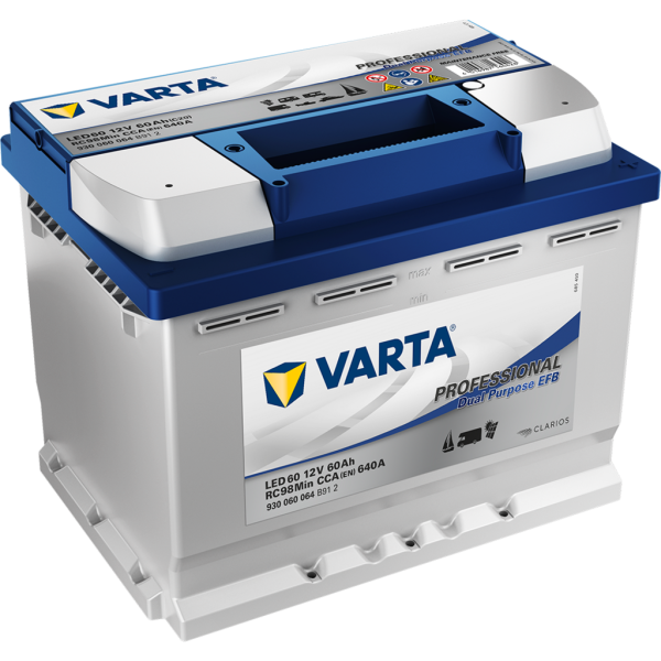 Batería Varta LED60 Dual Purpose Efb. 12V - 55Ah/640A (EN) Caja L2 (242x175x190mm)