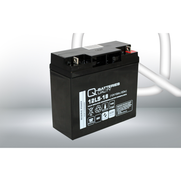 Batería Qbatteries 12LS-18 Agm Standard. Tecnología AGM. 12V - 18Ah (181x77x167mm)