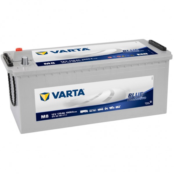 Batería Varta M8 Promotive Blue. 12V - 170Ah/1000A (EN) 670 103 100 A73 2 Caja B