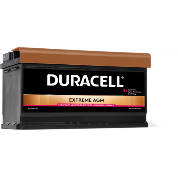 Batería Duracell DE92AGM Extreme Agm. Tecnología AGM. 12V - 92Ah/850A (EN) Caja L5