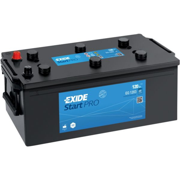 Batería Exide EG1203 Start Pro. 12V - 120Ah/680A (EN) Caja A (513x189x223mm)