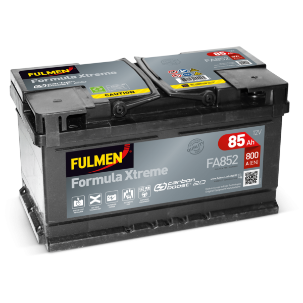 Batería Fulmen FA852 Formula Xtreme. 12V - 85Ah/800A (EN) Caja LB4 (315x175x175mm)