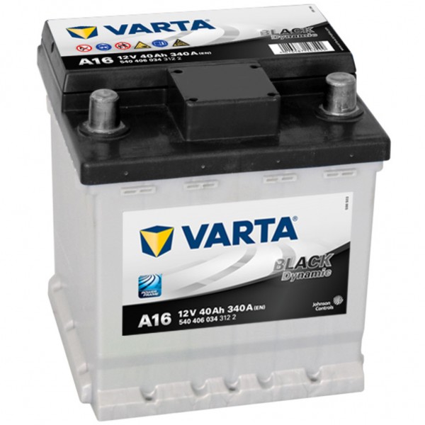 Batería Varta Black Dynamic A16. 12V - 40Ah/340A (EN) Caja L0 (175x175x190mm)