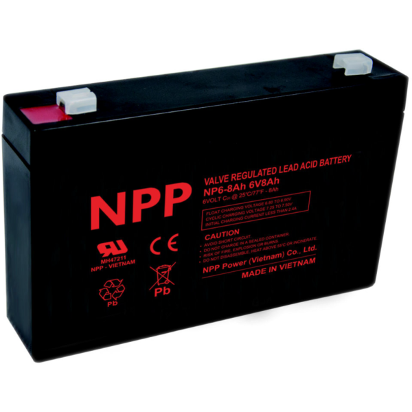Batería Npp Power NP6-8AHT2 . 6V - 7,5Ah (151x34x94mm)